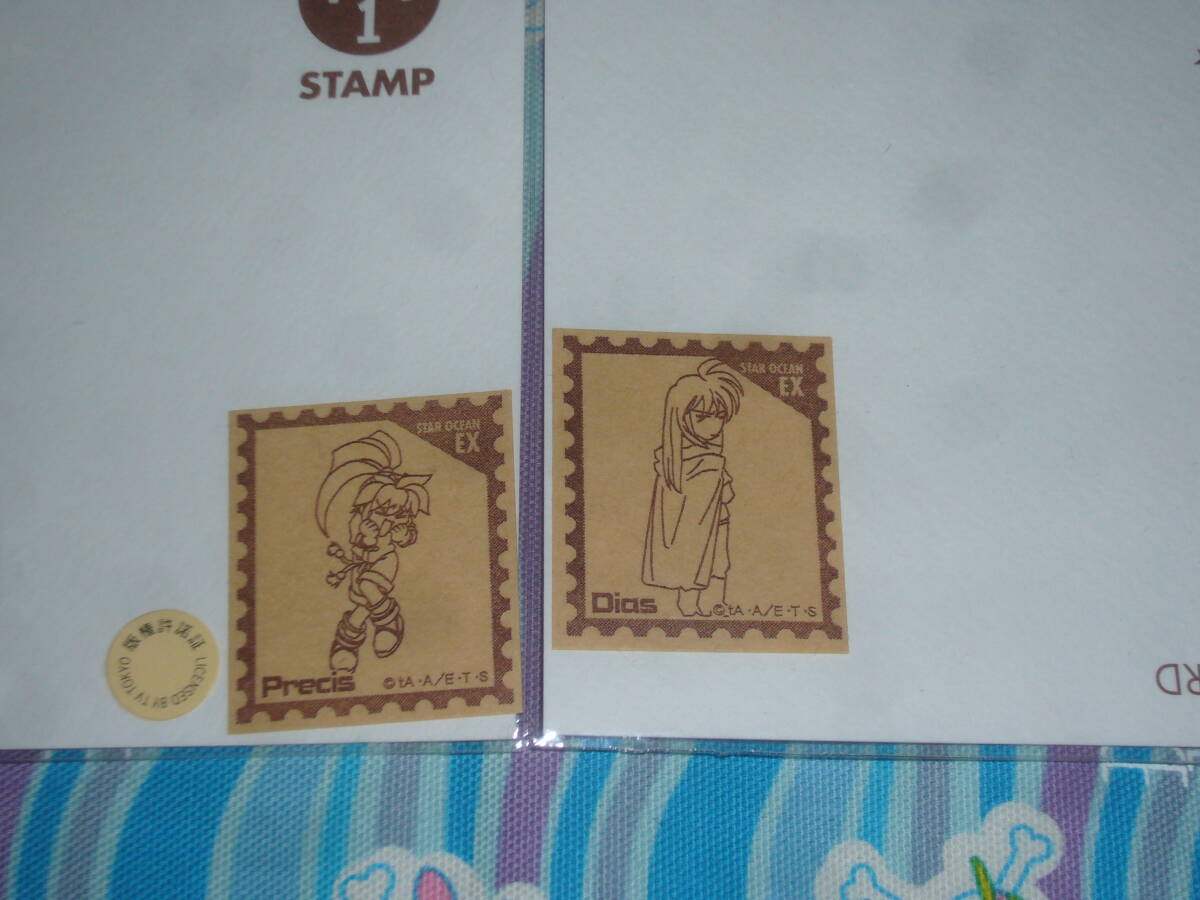 2001年 スターオーシャンEX ポストカード（切手型シール付き）/ プリシス ＆ ディアス セット_画像3