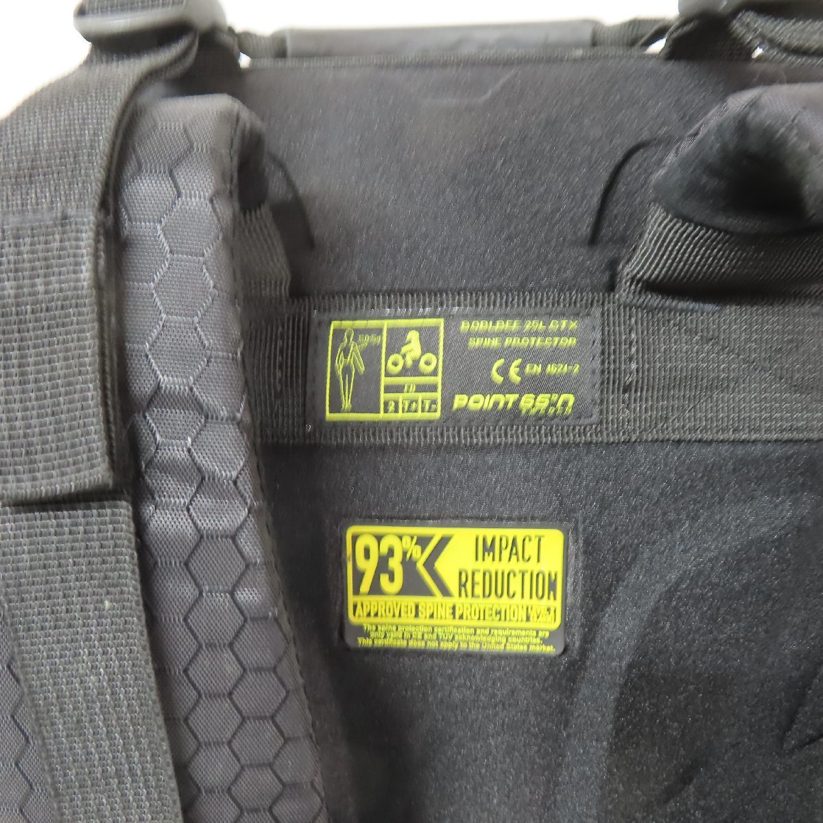 【中古美品】POINT65 ボブルビー GTX 25L バックパック デイバック リュックサック ハードシェル 人気 バイク 二輪 ツーリング アウトドア_画像3