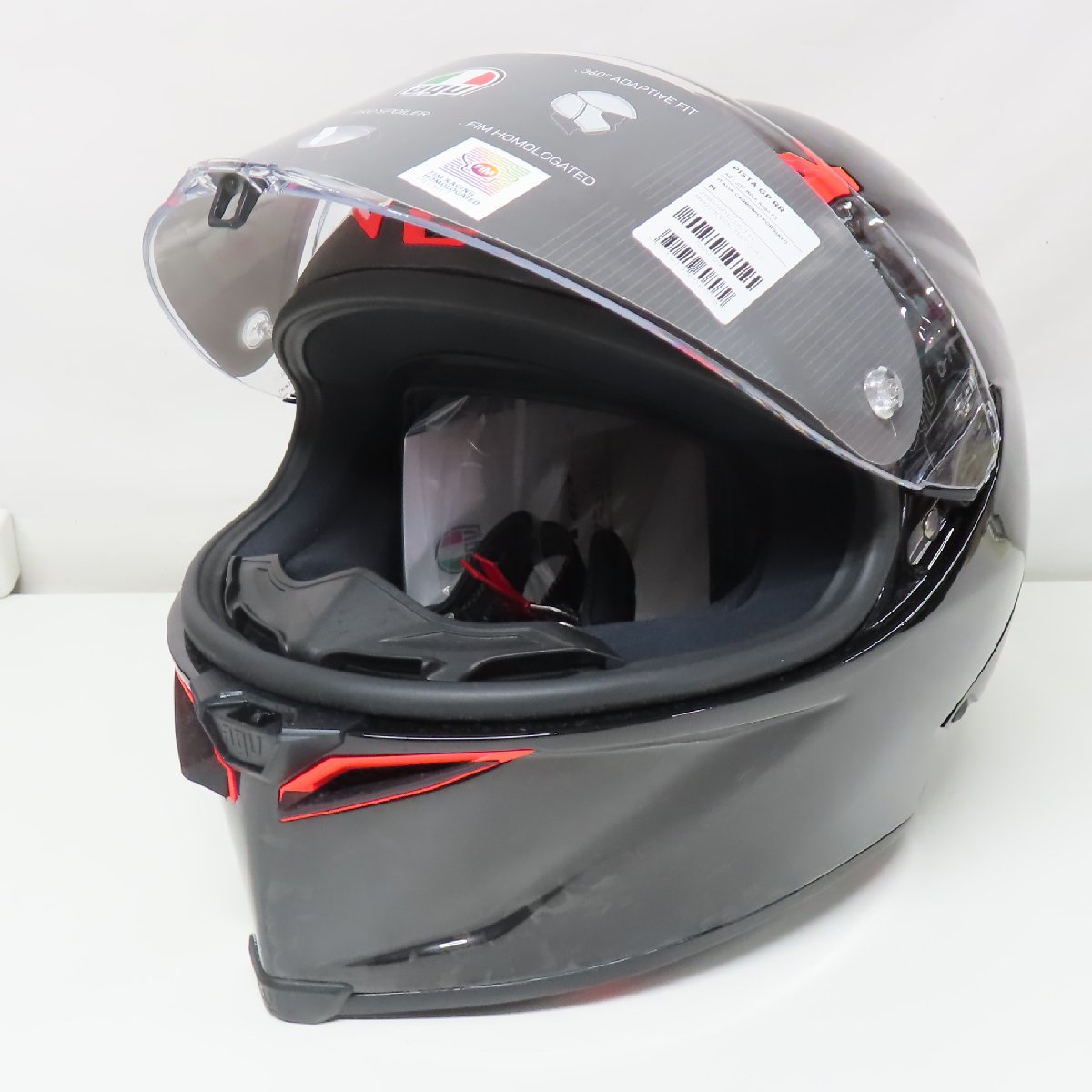 【新品未使用】【アジアンフィット】AGV PISTA GP RR ITALIA CARBONIO FORGIATO フルフェイスヘルメット Mサイズ MFJ公認 カーボン 人気_画像3