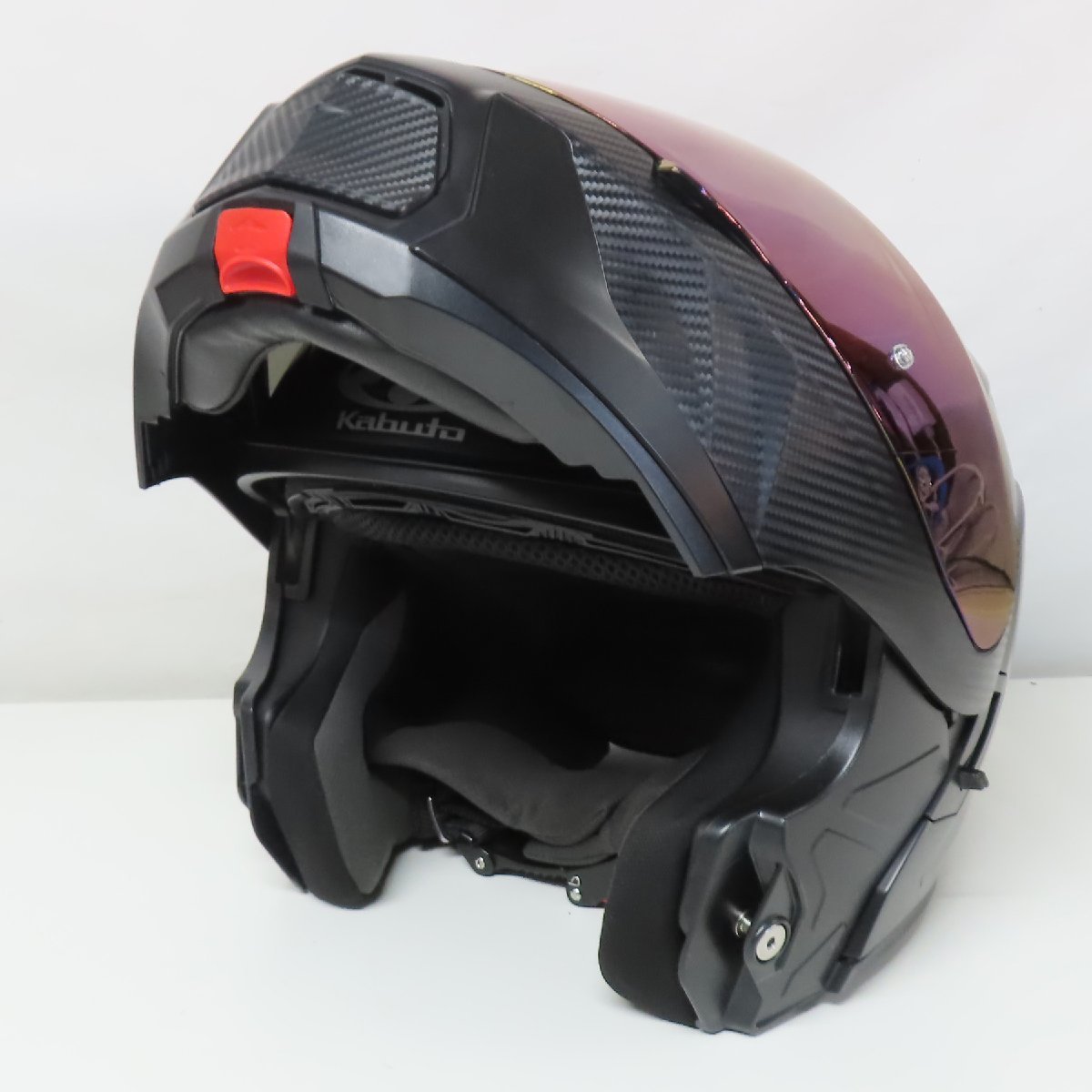 【新品同様】【美品】OGK Kabuto オージーケーカブト RYUKI リュウキ システムヘルメット XLサイズ フラットブラック フルフェイス バイク_画像4