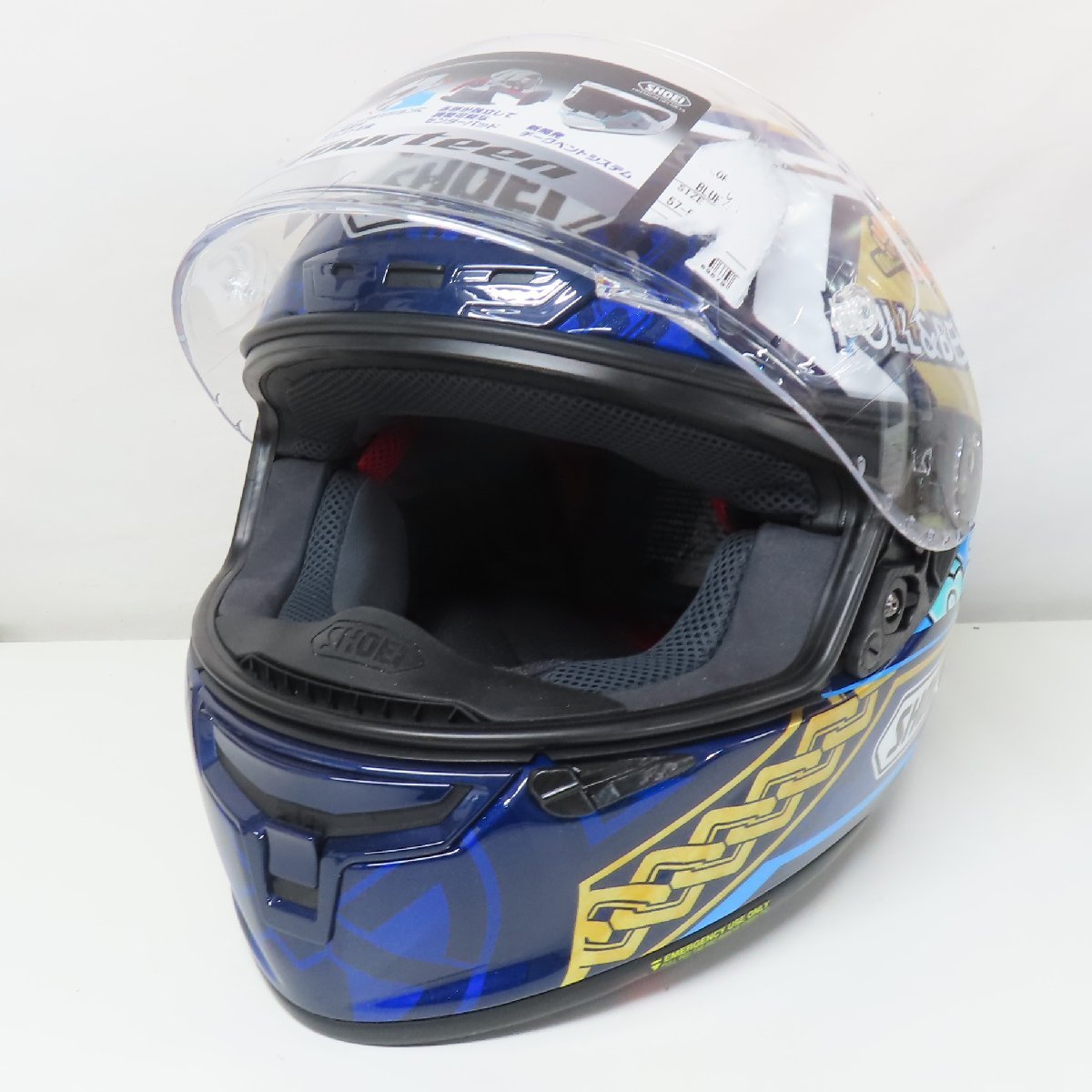 【美品】【限定モデル】SHOEI ショウエイ X-Fourteen MARQUEZ MOTEGI3 フルフェイスヘルメット Mサイズ X-14 マルケス モテギ3 バイク 二輪_画像3