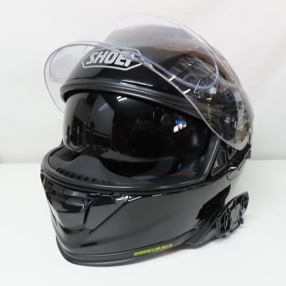 【美品】【シールド2枚】SHOEI ショウエイ GT-Air2 フルフェイスヘルメット Mサイズ ブラック バイク 二輪 ツーリング バイザー 人気_画像4