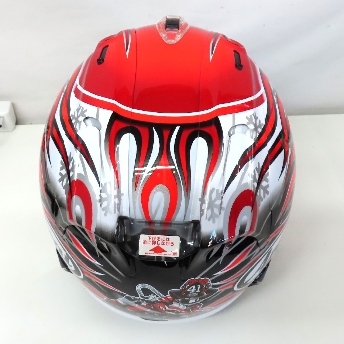 【美品】Arai アライ RX-7X HAGA ハガ フルフェイスヘルメット Lサイズ バイク 二輪 オートバイ ツーリング レーサー_画像7