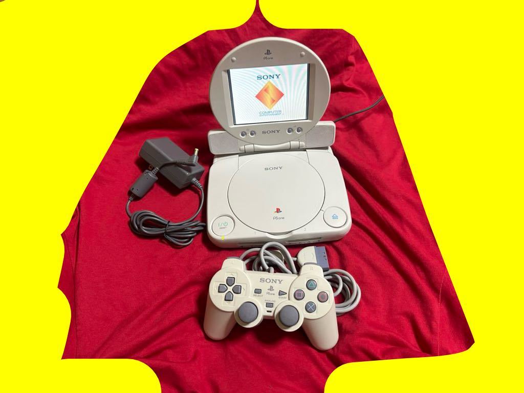 PSone SCPH-100 本体一式＋LCD液晶モニター SCPH-130 COMBO SONY ソニー PlayStation one プレイステーション　コントローラー v