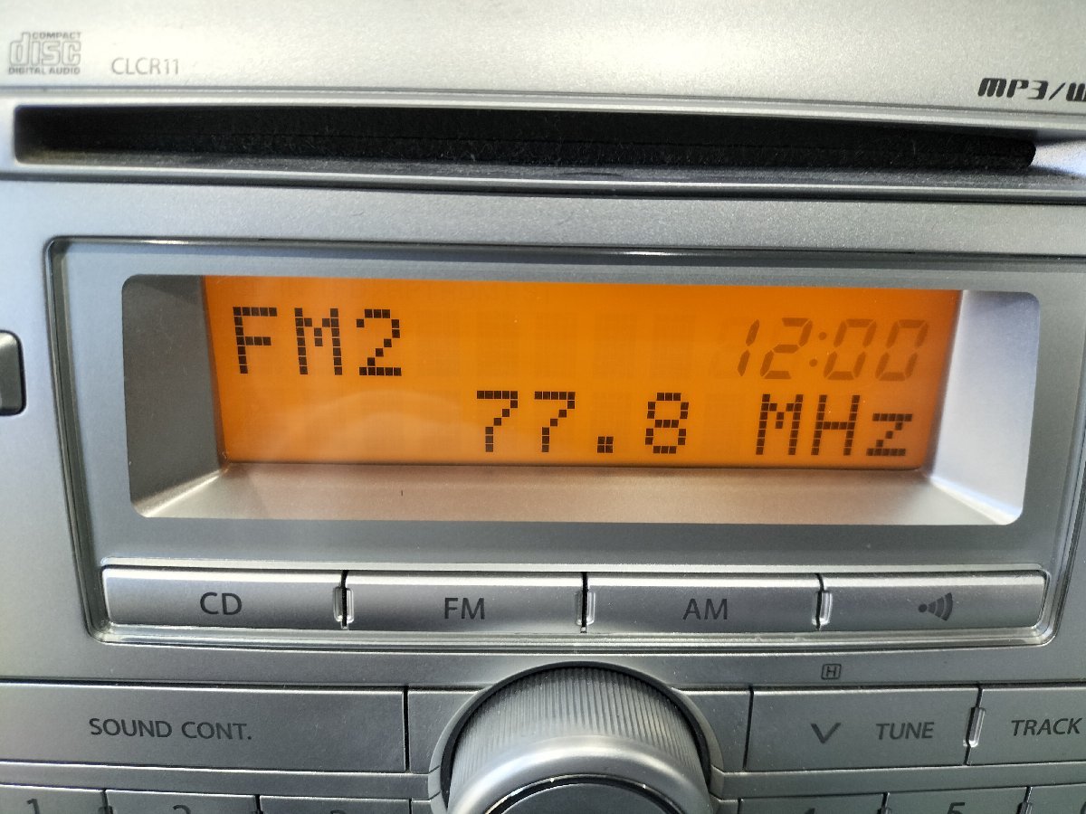 ★MJ23S マツダ AZワゴン XSスペシャル 平成23年 純正 オーディオ CDプレイヤー PS-3075J-C 39101-70K02-ZML 上フタ欠品★の画像4
