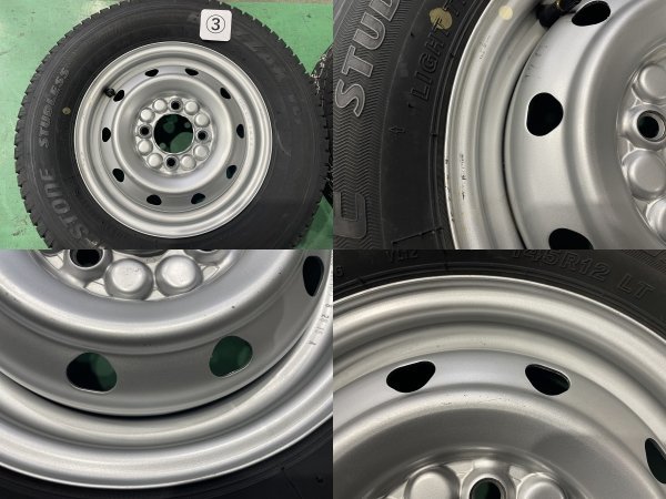 ★BS 冬 21年製!! HH6 ホンダ アクティ　社外 12インチ スチール ホイール　4本　12×3.5J PCD100 4穴 ハブ径69　145R12 LT 8PR★_画像4