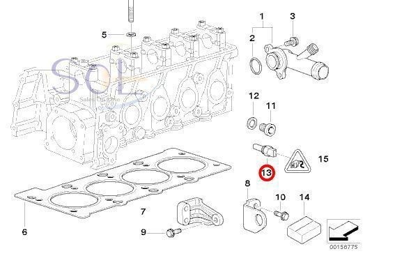 BMW E46 E90 E91 E92 E93 水温センサー 油温センサー ダブルテンプセンサー 318i 320i 323i 325i 328i 330i 335i M3 13621433076_画像2