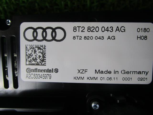  Audi A4 ABA-8KCDNA 8K выключатель кондиционера кондиционер panel 8T2820043AGXZF /40808