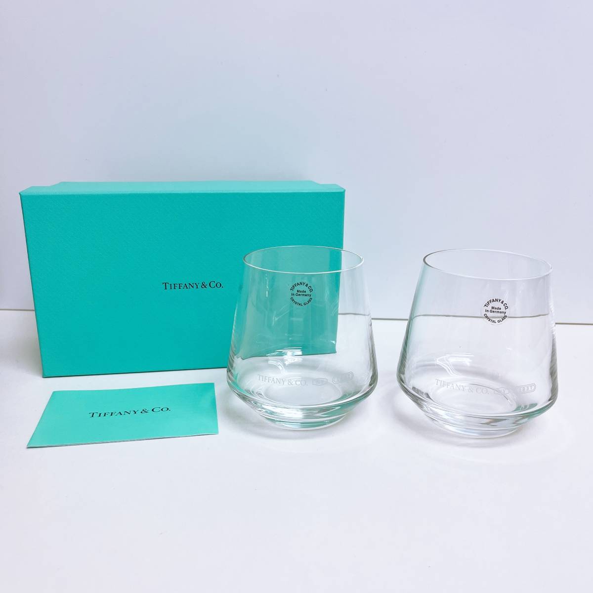 新品　未使用　TIFFANY&Co　ティファニー　ペアグラス　クリスタルガラス　箱付き　ドイツ製_画像1