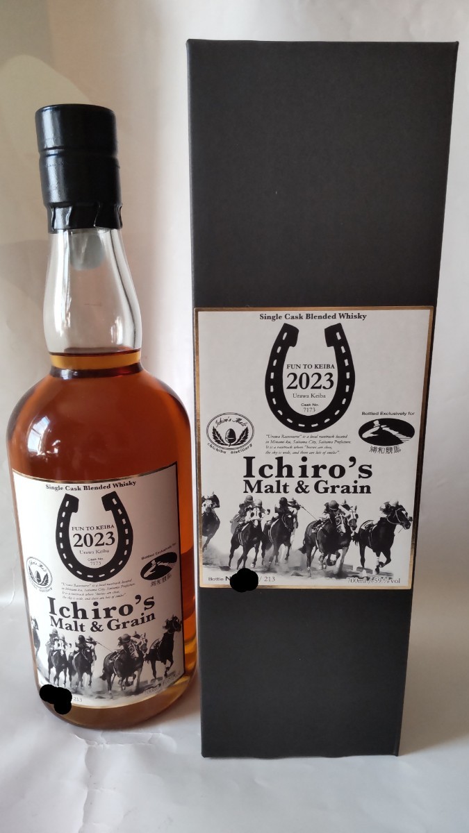 即決 Ichiro's Malt&Grain イチローズモルト&グレーン バーボンバレル 浦和競馬 ウイスキー 700ml 59% 箱付 _画像1