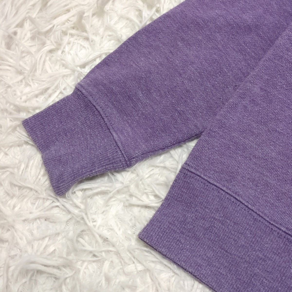 【送料無料】Happy tutu　トレーナー　スウェット　120cm　裏起毛　紫　パープル　キッズ　子供服_画像4