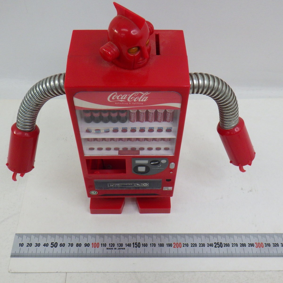 CocaCola ベンディングマシン VM-01 自動販売機型ロボット 貯金箱/置物 レッド レトロ 当時物 レア/コカ・コーラ/ジャンク　80_画像5