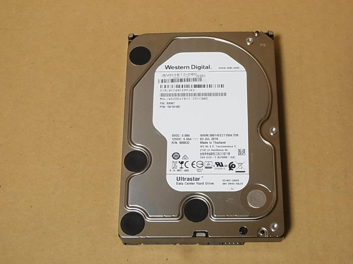 ◎Western Digital WD Re / WD2004FBYZ 2TB SATA600/7.2K/128M/NEC ① (IH1002S)_画像1