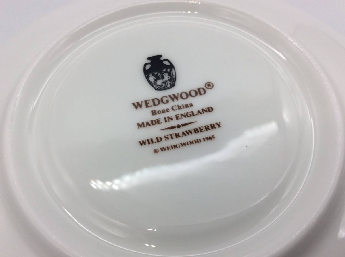 ＃8315　未使用 WEDGWOOD/ウェッジウッド ワイルドストロベリー WILD STRAWBERRY カップ＆ソーサー 5客セット 箱付保管品_画像7