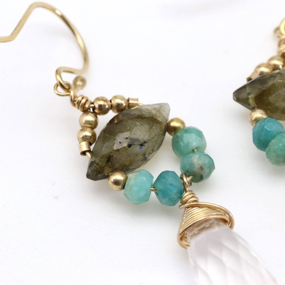 * Agete * earrings Stone eva is nsova hook natural stone agete ( tube 11_079)