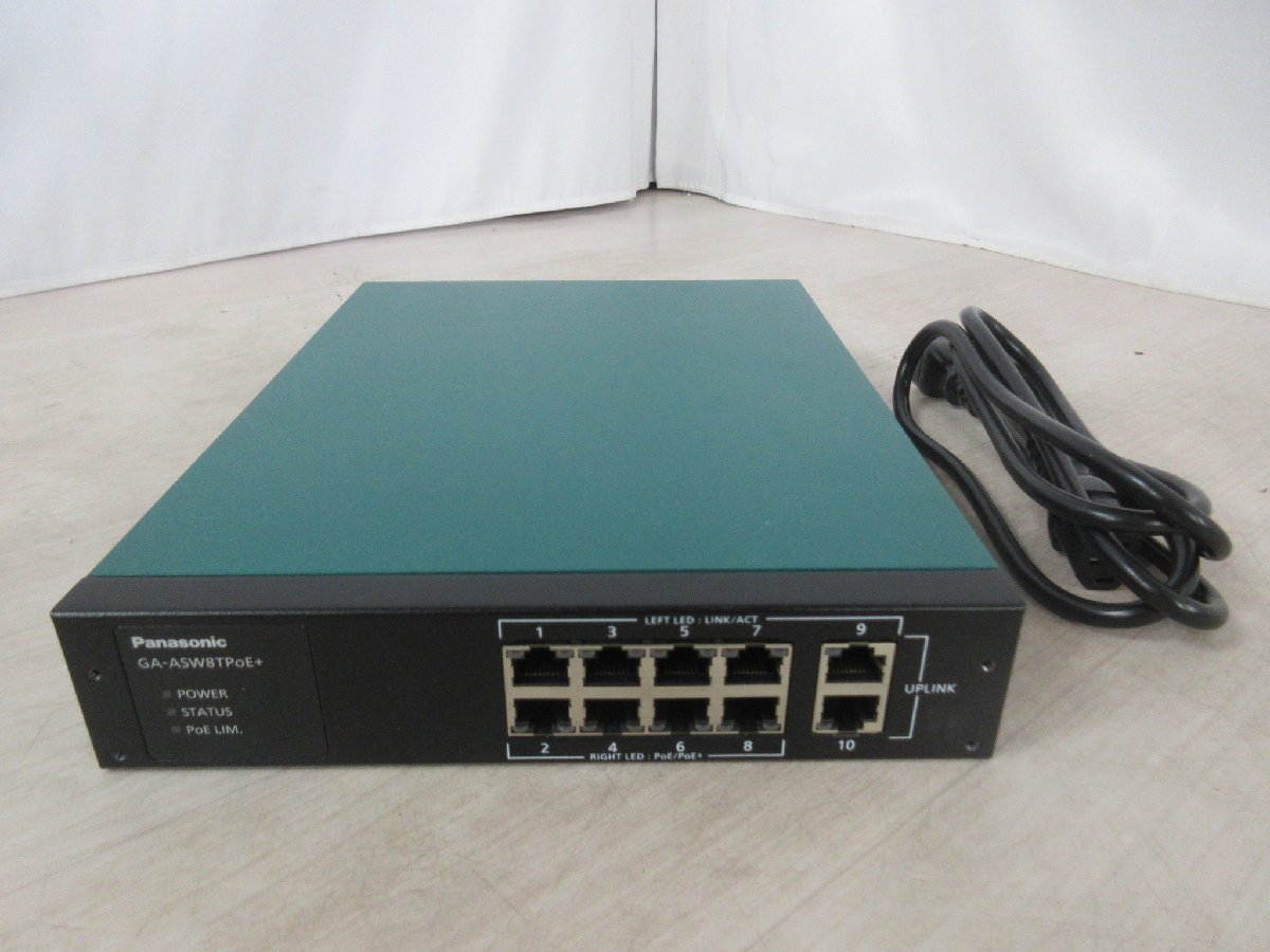 4534 激安新品！パナソニック 給電 スイッチングハブ パソコン ネットワーク ポートギガ GA-ASW8TPoE PN25087K_画像7