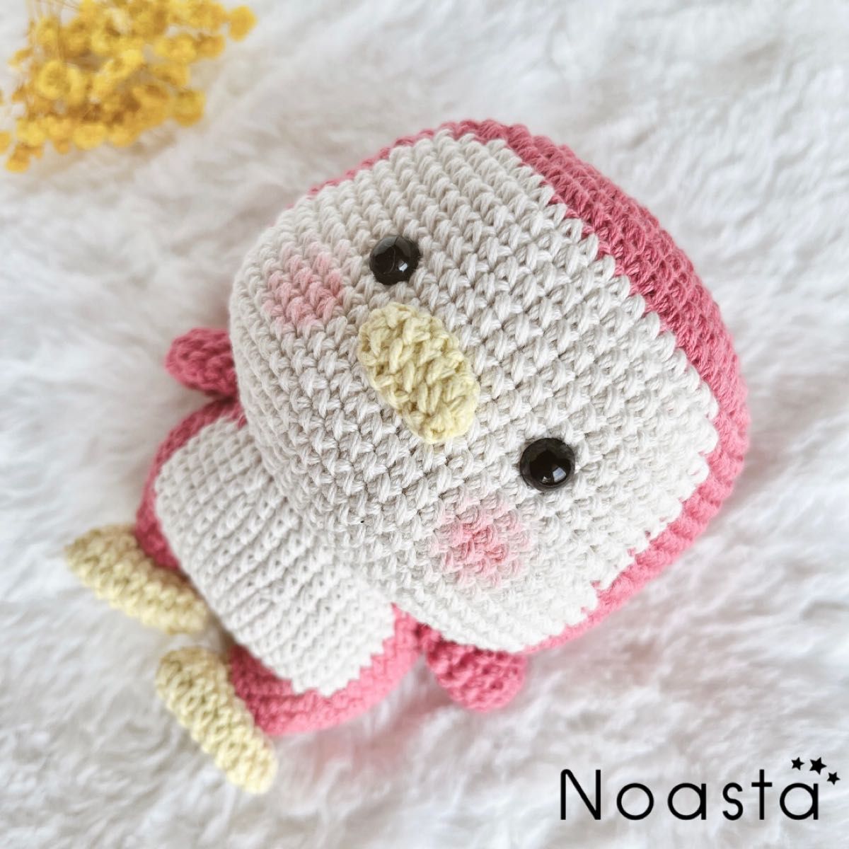 【SALE/24時間以内発送】No.21 ピンクペンギン　あみぐるみ