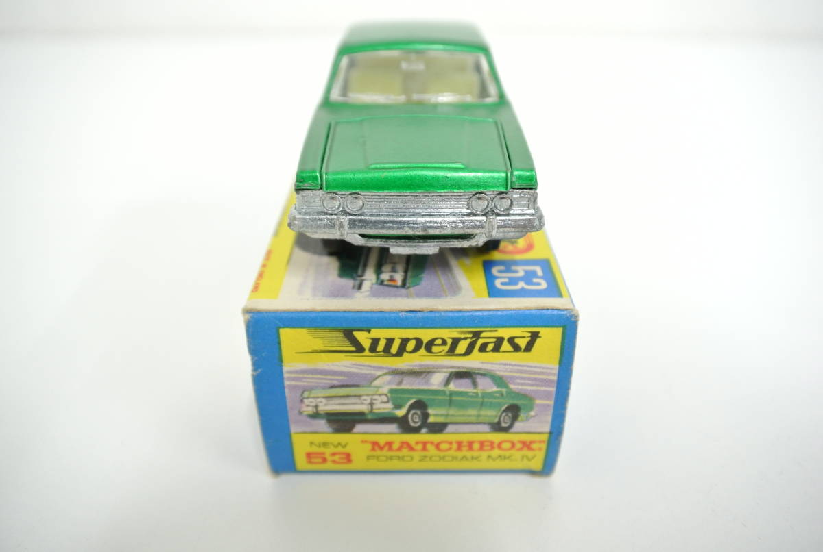 玩具祭 マッチボックス ミニカー スーパーファスト NEW 53 フォード ゾディアック MK Ⅳ 箱付 MATCHBOX Superfast FORD ZODIAK_画像2