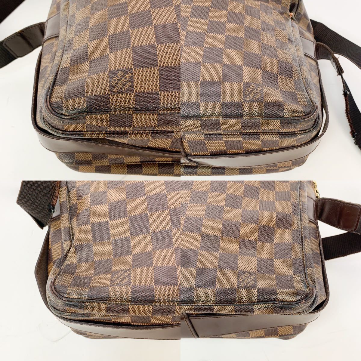 1円 LOUIS VUITTON ルイヴィトン ダミエ ナヴィグリオ ショルダーバッグ ブラウン N45255 BAG VINTAGE クロスボディ _画像6