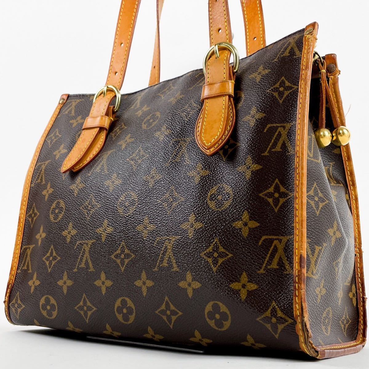 1円 ◎定価12万 『漂う高級感』 LOUIS VUITTON ルイヴィトン トートバッグ ポパンクールオ M40007 モノグラム ブラウン◎_画像1