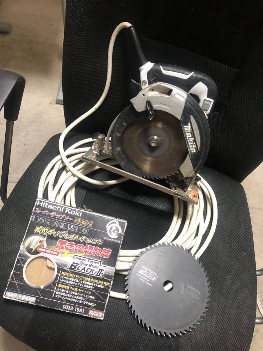 送料無料 マキタ 電気マルノコ 5371 日立 スーパーチップソー ブラックⅡ 165 ハイコーキ チップソー セットです