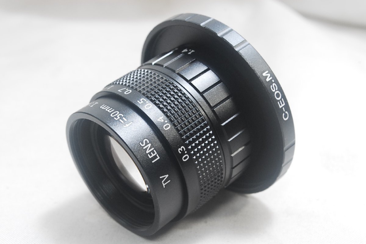 ★新品未使用品★Fujian CCTV 50mm F1.4 BK Canon キャノン C-EOS.M マウント Cマウント レンズ★ミラーレス マウントアダプター_画像7