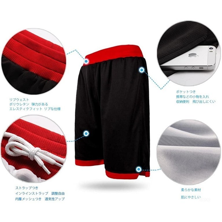 ハーフパンツ スポーツ UV保護 通気性 速乾性 ショーツ ランニング フィットネスパンツ メンズ ラウンジウェア_画像6