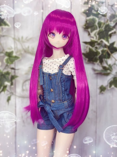 ●ドールウィッグ*ロングヘアー*マジェスティックパープル*9～9.5インチ（MDD DD SD SmartDollなど）●doll wig*dollwig●_画像2