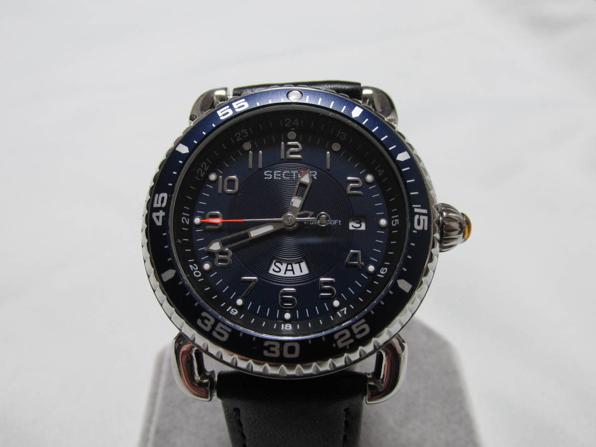 《可動品・美品》SECTOR　セクター　290　100M　クロノグラフ　スクリューバック　腕時計　メンテナンス済み　_画像1