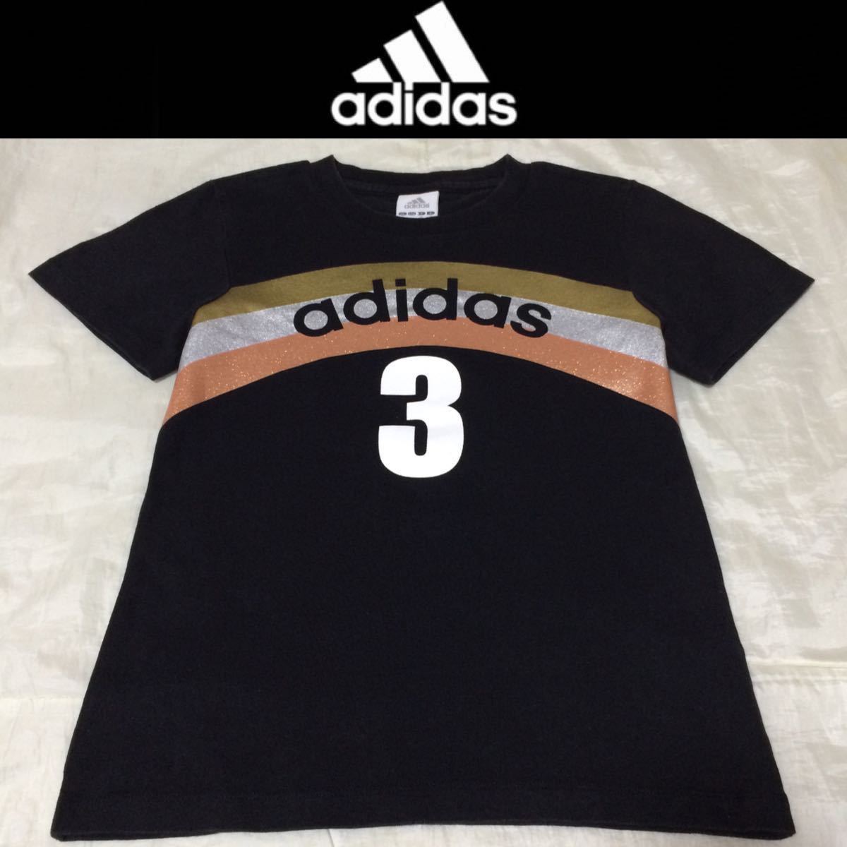 adidas☆半袖TシャツS 黒ブラック アディダス_画像1