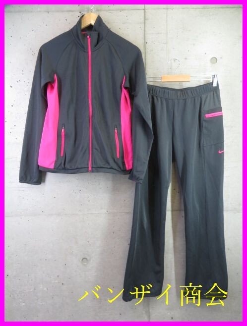 6220b20◆良品です◆セットアップ◆NIKE ナイキ トラックジャージ 上下 M/ジャケット/ウインドブレーカー/ジャージパンツ/レディース/女性_画像1