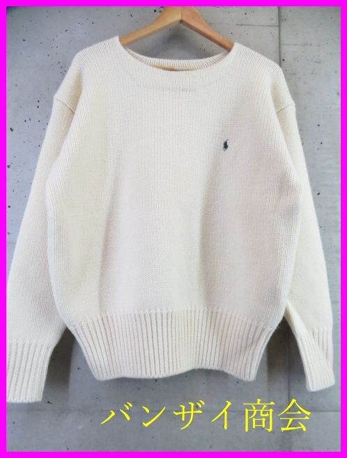 9220b14◆美品です◆Ralph Lauren ラルフローレン 厚手ウールニットセーター L/カーディガン/ジャケット/ポロシャツ/ブルゾン/トラッド_画像1