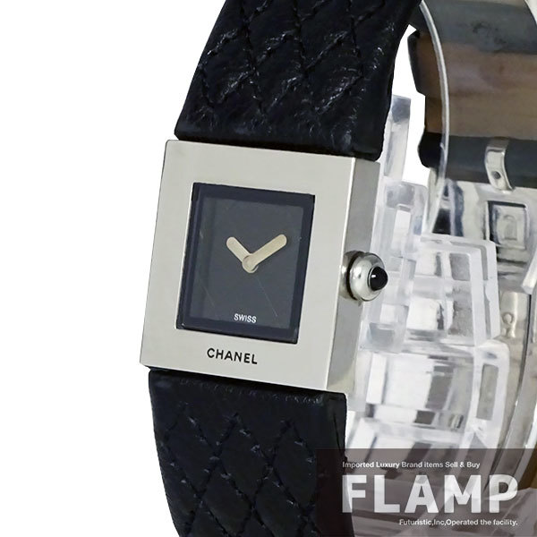 CHANEL Chanel matelasse watch quartz lady's leather battery replaced operation goods wristwatch [ used ]