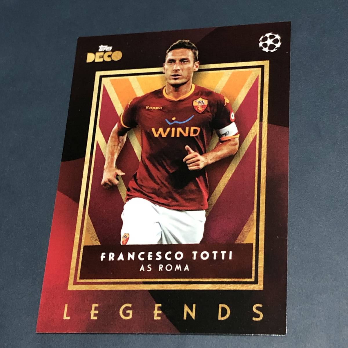 2023-24 Topps Deco UEFA Club Competitions Soccer Francesco Totti AS Roma Legends カード_画像1