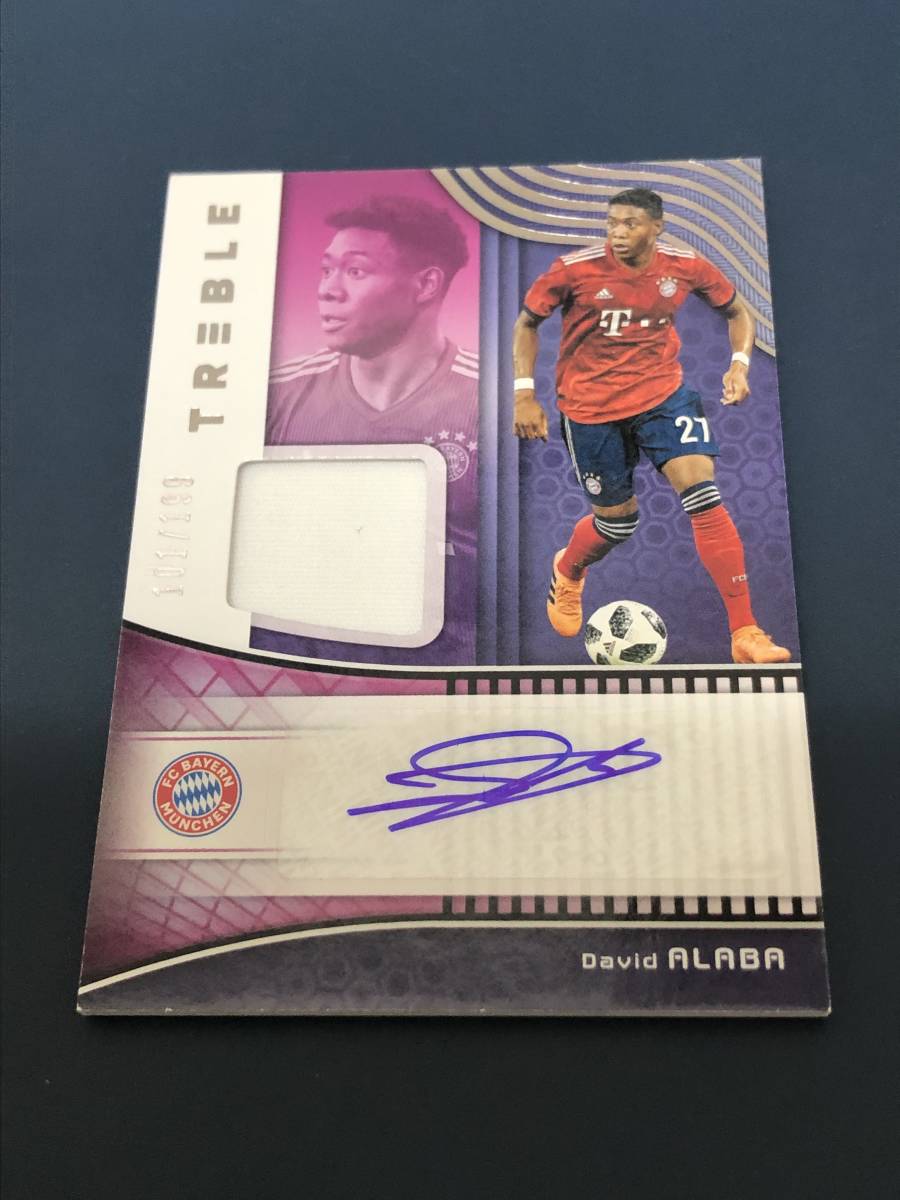 2018-19 Panini Treble Soccer David ALABA FC Bayern Munchen Jersey Autographs  直筆サイン ジャージカード  /199枚限定 の画像1