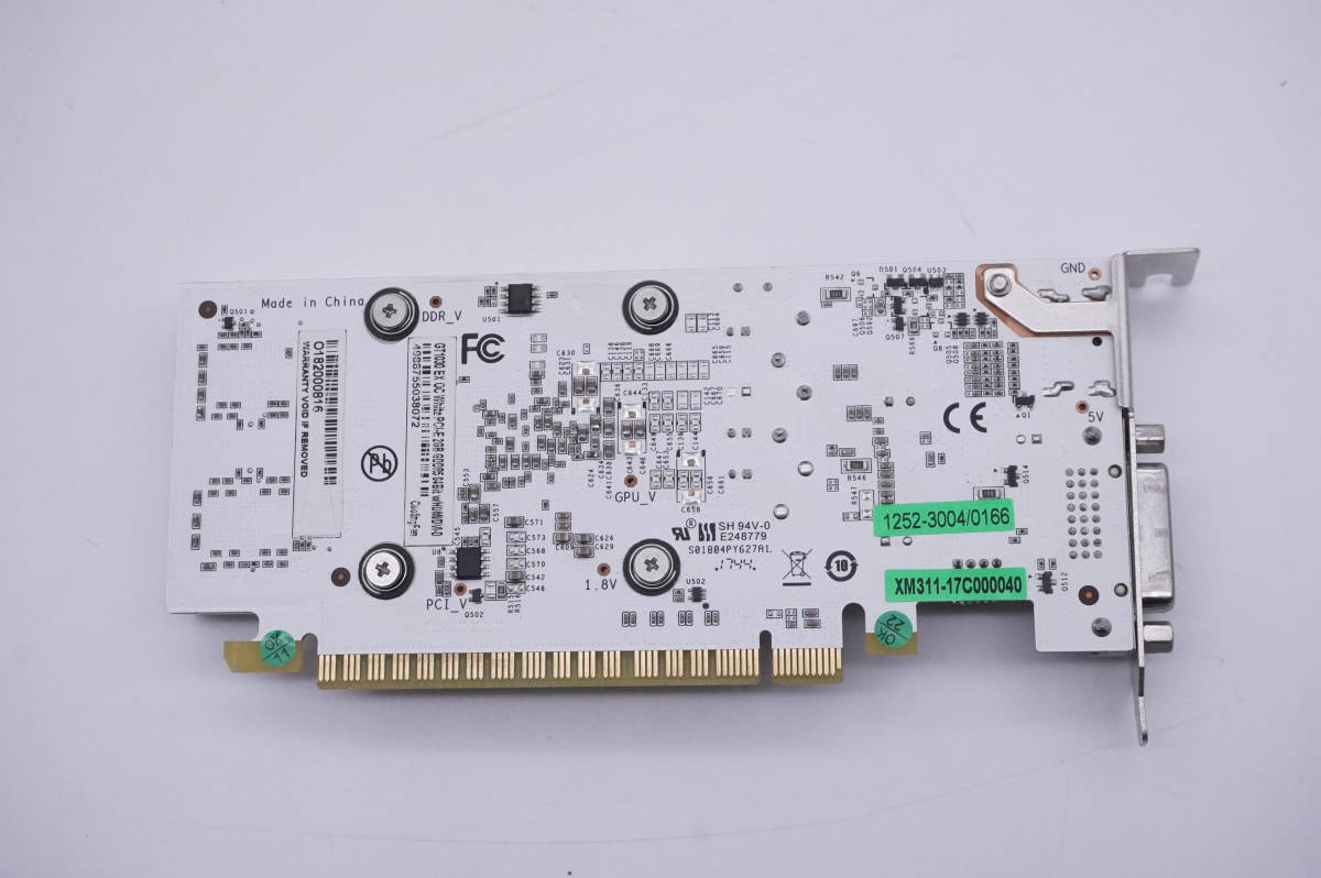 白グラボ　ロープロ　GT1030　Geforce　HDMI DVI　ロープロファイル　ホワイト　玄人志向？_画像3