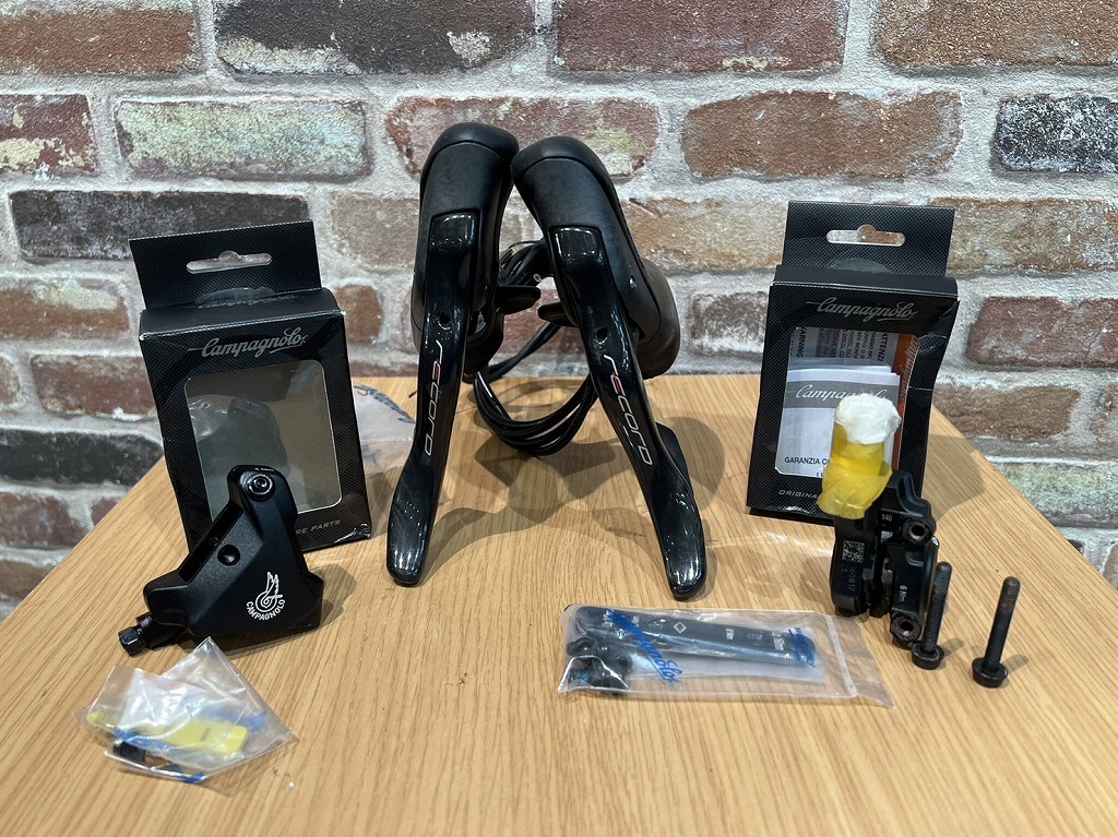 カンパニョーロ Campagnolo エルゴレバー 2×12 &ディスクキャリパー Record 12s