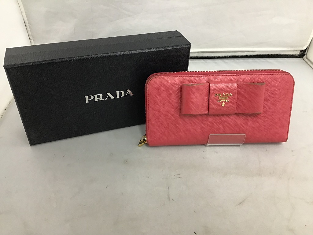 期間限定セール プラダ PRADA ラウンドファスナー 長財布