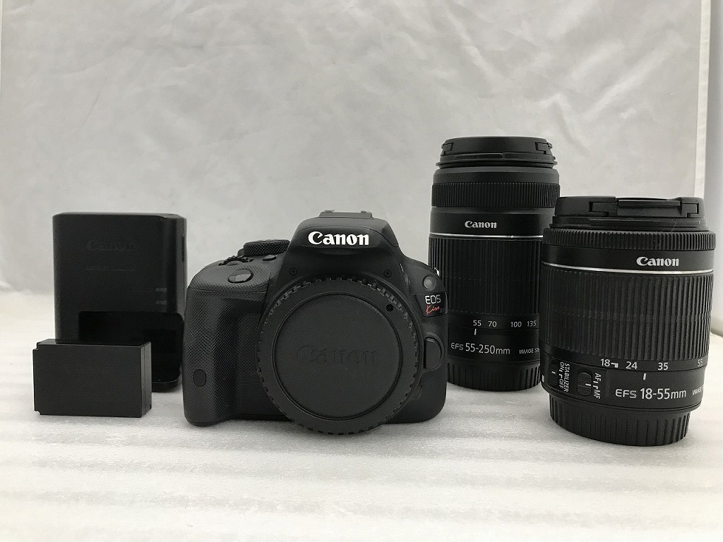 キヤノン Canon デジタル一眼レフカメラ ダブルズームキット ブラック EOS Kiss X7