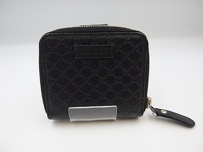 グッチ GUCCI グッチシマ マイクロ 二つ折り財布 ブラック 449395 525040