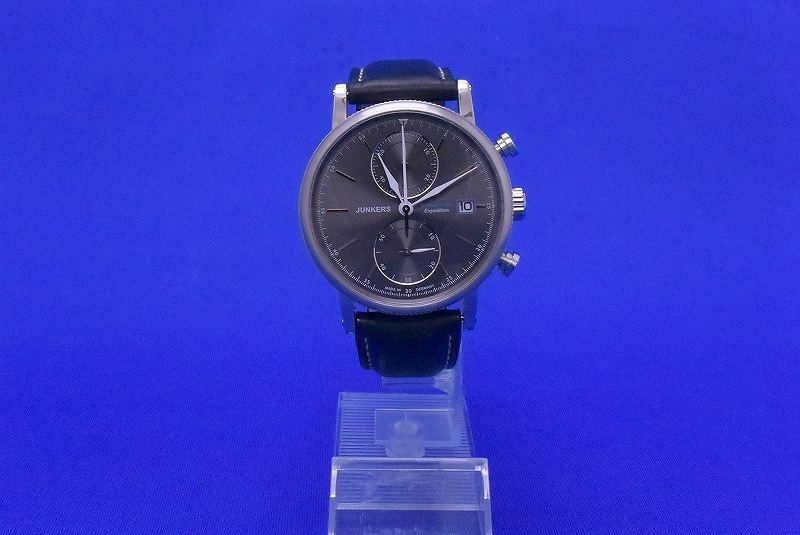 期間限定セール ユンカース JUNKERS 南米飛行遠征モデル ドイツ製 クロノグラフ腕時計 アナログウォッチ レザー革バンド 6588-2