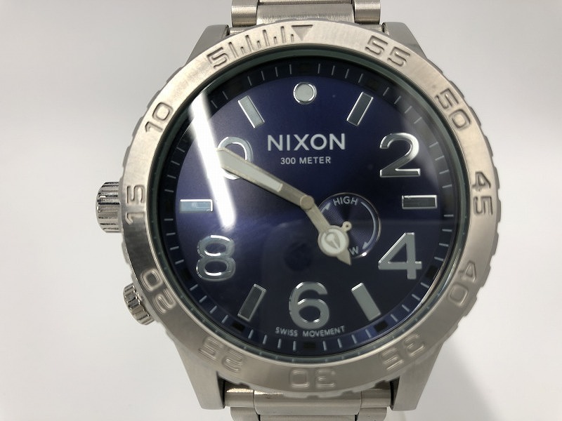 ニクソン NIXON 腕時計 クォーツ式 シルバー 文字盤/メタリックブルー 51-30