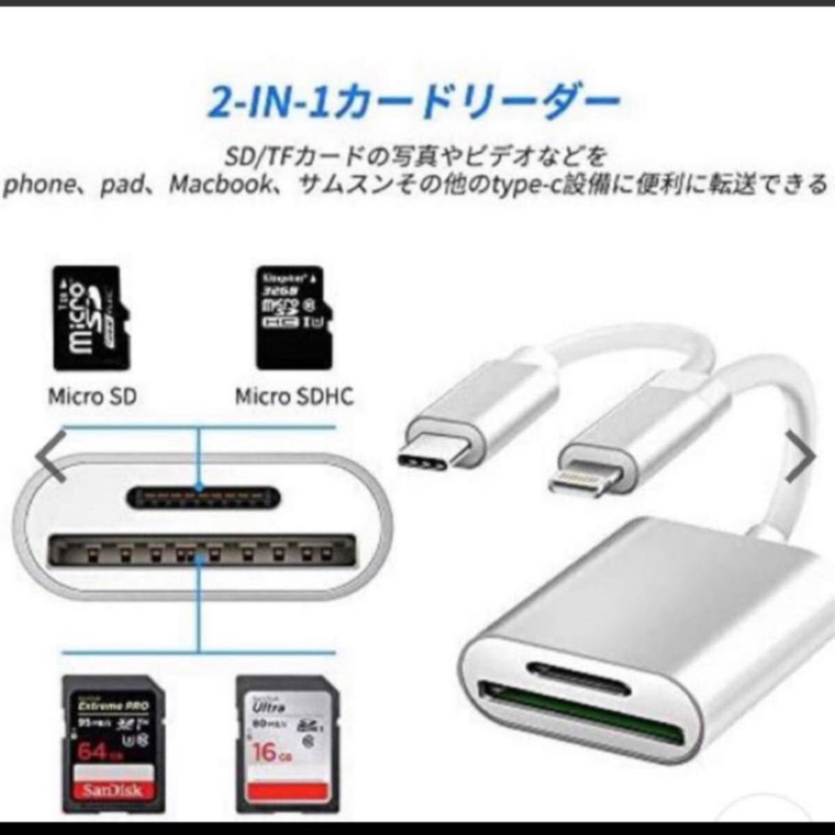 SD/MicroSD→Phone/Pad/type-c 