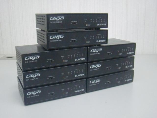 ☆8台セット！エレコム/ELECOM Gigagit Switching Hub/スイッチングハブ！EHC-G05MN-HJB！(MID-9529)「80サイズ」☆の画像1