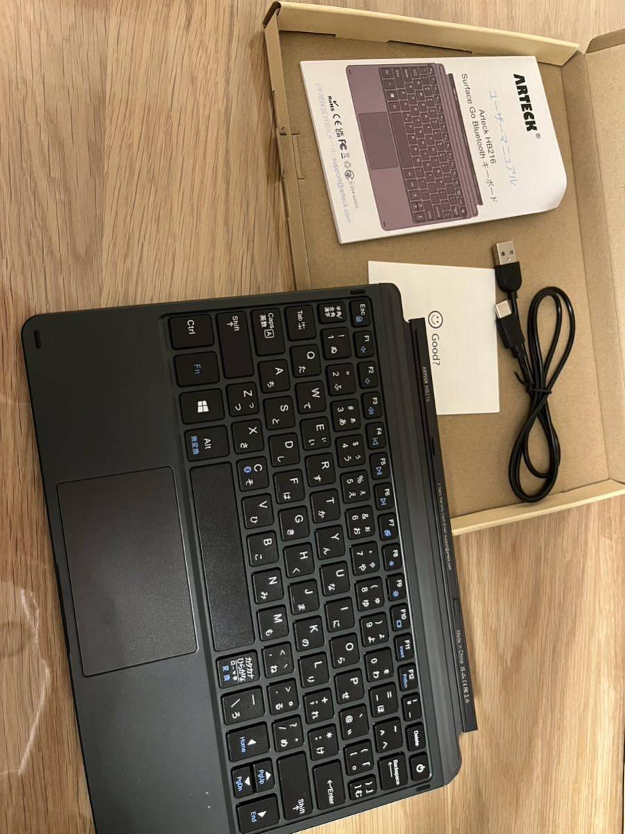 Arteck マイクロソフト Surface Go タイプ カバー, Bluetooth キーボード薄型 タッチパット搭載 ワイヤレス　内蔵バッテリー充電式_画像1