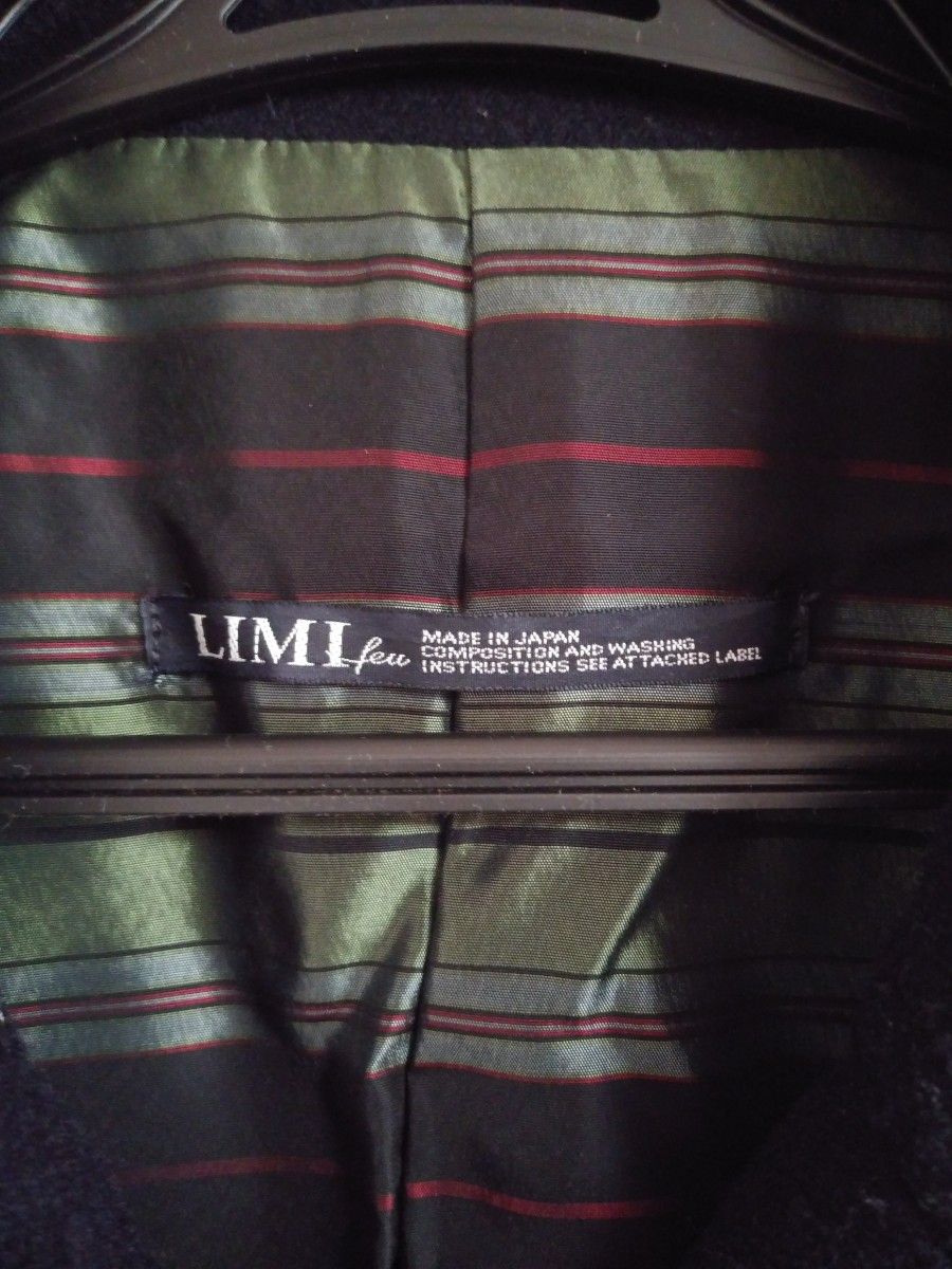 LIMI feu リミフゥ/ピーコート　Pコートショート・サイズS　ネイビー　紺色　ヨウジヤマモト
