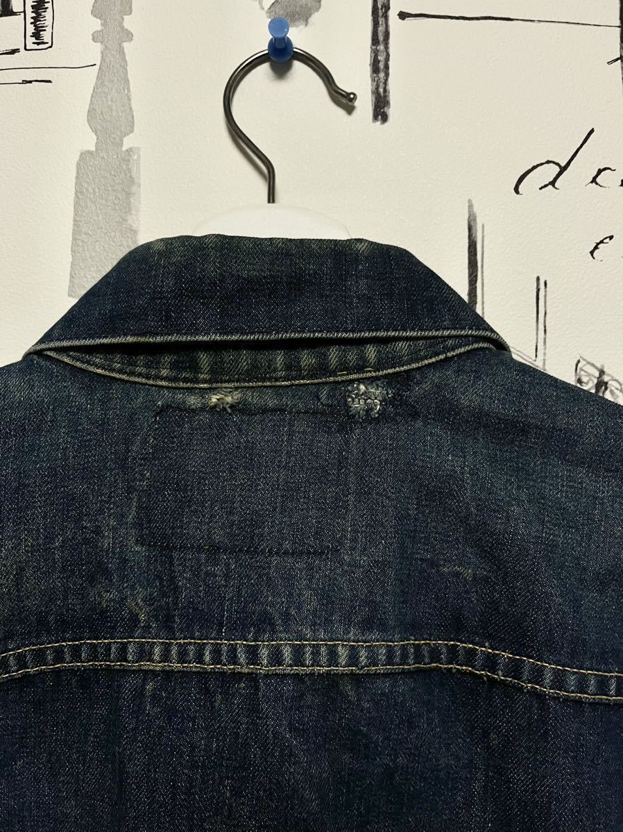 極上 60s 60’s Levi’s 557 3rd BIGE 推定サイズ42 Gジャン デニムジャケット 濃紺 実物 オリジナル（検：革 ギャラ XX 44 46 40 50 真紺_画像4