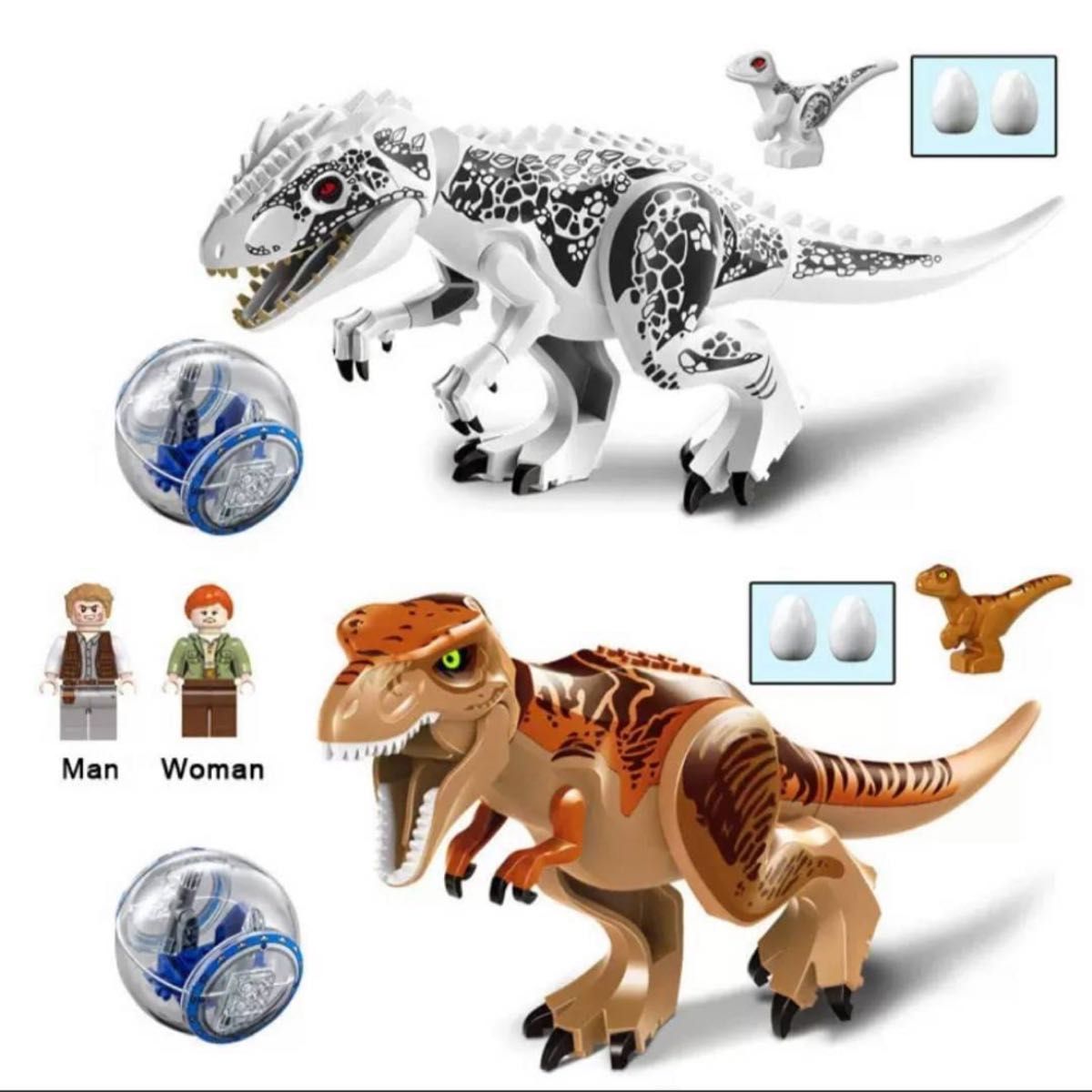 レゴ　恐竜　ティラノサウルス　特大サイズ　ミニフィグ　卵　赤ちゃん　ジャイロスフィア　互換　LEGO レゴ　ブロック　知育玩具