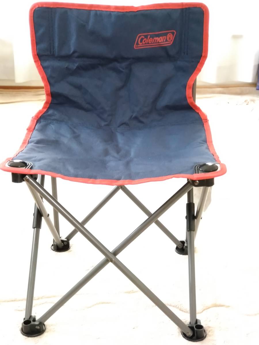 Coleman コールマン コンパクトサイズチェア COMPACT CUSHION CHAIR アウトドア キャンプ ネイビー【USED】_画像2