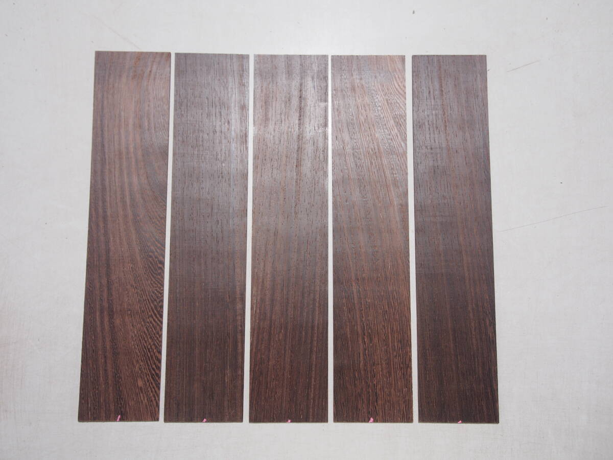 紫タガヤサンの薄板　5枚　 No.1　290×60×2ミリ_画像1